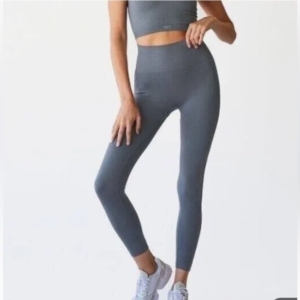 Set Active Sculptflex Seamless Leggings Gray Leggings inseam 21 inch - Picture 1 of 6